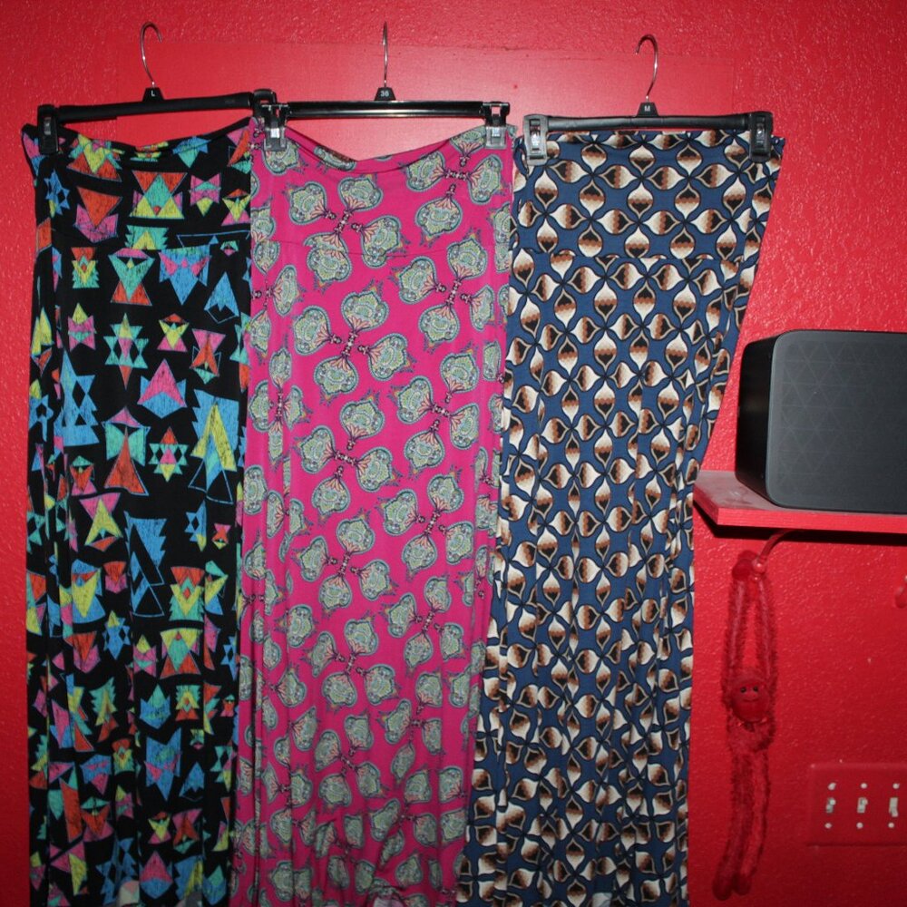 SET of 3 Extra Small LuLaRoe Maxi Skirts